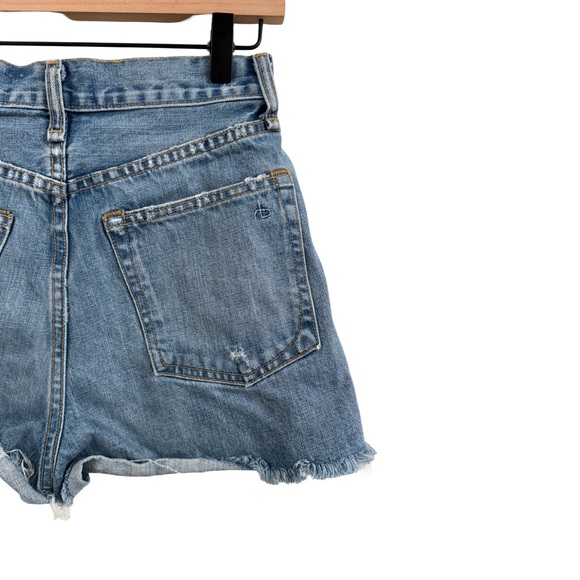 rag & bone Zippered Blue Denim Shorts - Picture 5 of 10